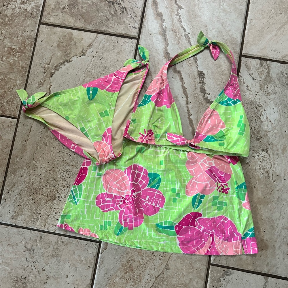 3 piece classic Lilly Pulitzer bathing suit used